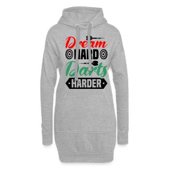 Dart Dartspieler Dartspiel Herren - Hoodie-Kleid - Grau meliert - Vorne