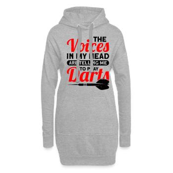 Dart Dartspieler Dartspiel Herren - Hoodie-Kleid - Grau meliert - Vorne