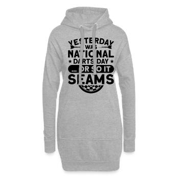 Dart Dartspieler Dartspiel Herren - Hoodie-Kleid - Grau meliert - Vorne