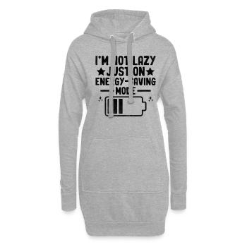 Ich bin nicht faul, nur auf Energiesparmodus Sarkasmus zu setzen - Hoodie-Kleid - Grau meliert - Vorne