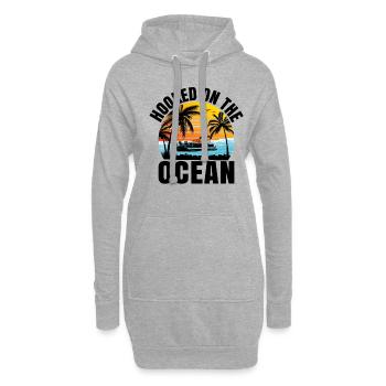 Pédalo Hooked On The Ocean - Sweat-shirt à capuche long Femme - gris chiné - Devant