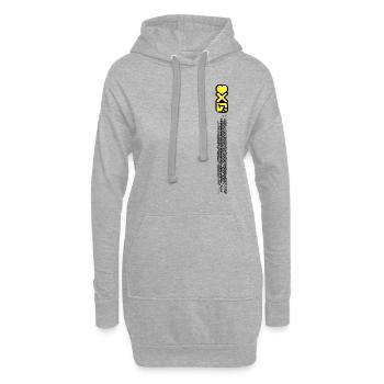 Love Ride Design Fahrrad Fahrrad Geschenk - Hoodie-Kleid - Grau meliert - Vorne