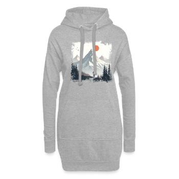 Wanderer in den Bergen Ich Liebe Wandern Und Natur - Hoodie-Kleid - Grau meliert - Vorne