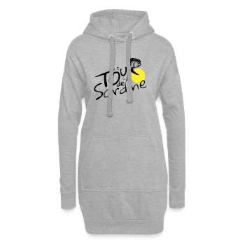 Lustige Sardinen-Radtour - Hoodie-Kleid - Grau meliert - Vorne