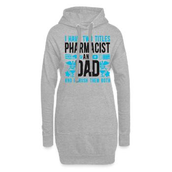 Technicien en pharmacie - Sweat-shirt à capuche long Femme - gris chiné - Devant