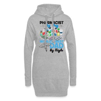 Technicien en pharmacie - Sweat-shirt à capuche long Femme - gris chiné - Devant