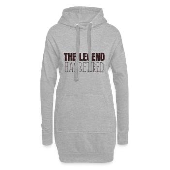 Retraite - Pension - Sweat-shirt à capuche long Femme - gris chiné - Devant