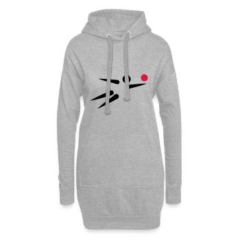 Beachvolleyball - Hoodie-Kleid - Grau meliert - Vorne