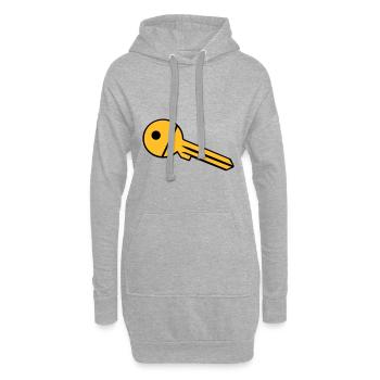 Schlüssel - Hoodie-Kleid - Grau meliert - Vorne