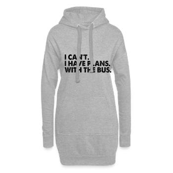 I Can't I Have Plans With The Bus School Bus - Hoodie Dress - heather grey - Front