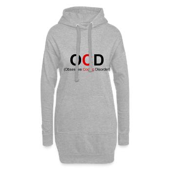 OCD Obsessive Coding Dissorder Programming Program - Hoodie-Kleid - Grau meliert - Vorne
