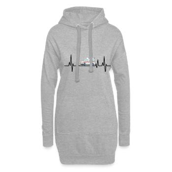 Heartbeat Ambulanzfahrer EMS Rettungssanitäter Fahrer P - Hoodie-Kleid - Grau meliert - Vorne
