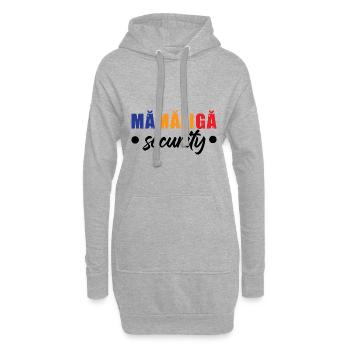 Mamaliga Sicherheit - Hoodie-Kleid - Grau meliert - Vorne