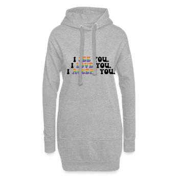 I See You I Love You I Accept You Gay Pride Lesbia - Hoodie-Kleid - Grau meliert - Vorne