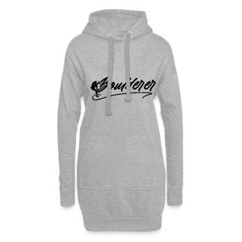 Retro Graphic Climbing Bouldering Rock Climber Mou - Hoodie-Kleid - Grau meliert - Vorne