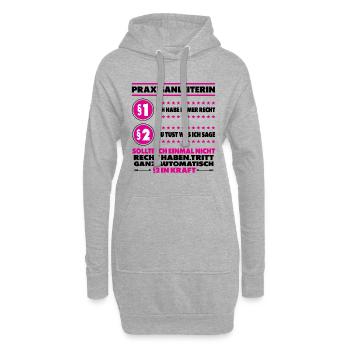 Danke Sagen an Praxisanleiterin Abschied Kollegin - Hoodie-Kleid - Grau meliert - Vorne