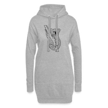 Koalaa GeomeTRIX - Hoodie-Kleid - Grau meliert - Vorne