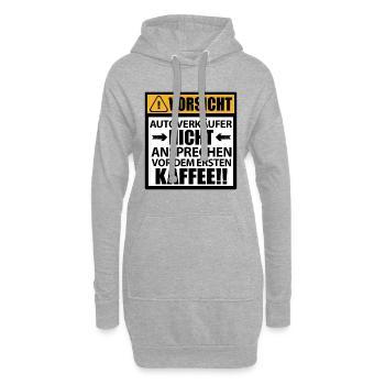 Autoverkäufer Autohaus Team Danke lustige Sprüche - Hoodie-Kleid - Grau meliert - Vorne