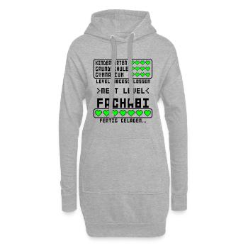Fachabitur Fachabi zum bestandenen Abgeschlossen - Hoodie-Kleid - Grau meliert - Vorne