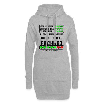 Fachabitur Fachabi zum Beginn Anfang Start - Hoodie-Kleid - Grau meliert - Vorne