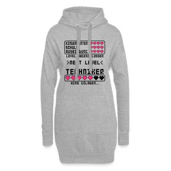 angehende Techniker vor Ausbildung Beginn Start - Hoodie-Kleid - Grau meliert - Vorne