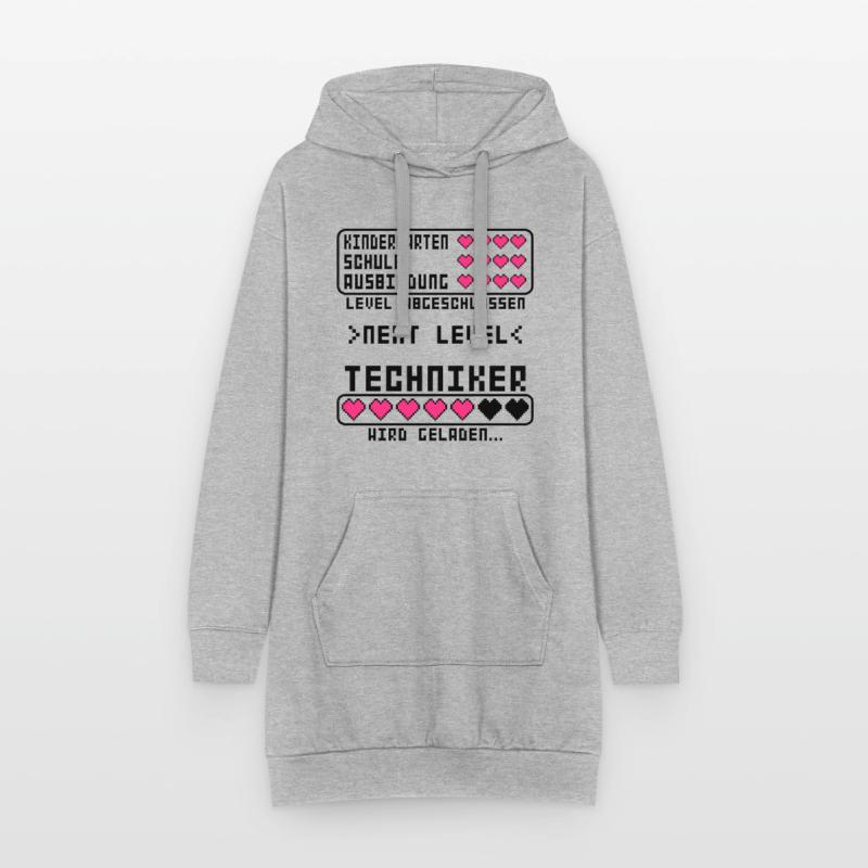 angehende Techniker vor Ausbildung Beginn Start Hoodie-Kleid