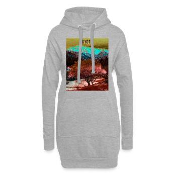 Mélange de couleurs Kyoto - Sweat-shirt à capuche long Femme - gris chiné - Devant