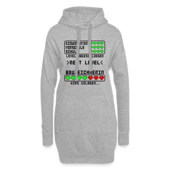Bauzeichnerin zum Ausbildung Start Beginn Anfang - Hoodie-Kleid - Grau meliert - Vorne