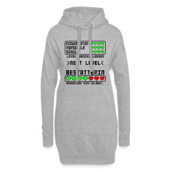 Bestatterin Ausbildung Beginn für Mädchen Baby - Hoodie-Kleid - Grau meliert - Vorne