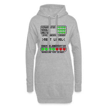 Chemielaborantin Ausbildung Beginn Baby Mädchen - Hoodie-Kleid - Grau meliert - Vorne