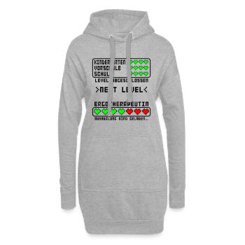 Ergotherapeutin Ergotherapie Ausbildung Beginn - Hoodie-Kleid - Grau meliert - Vorne