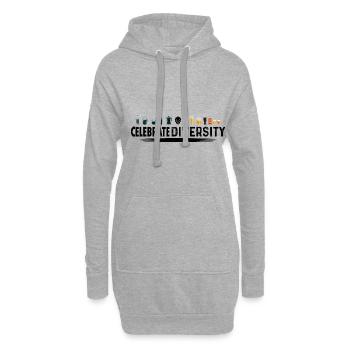 Celebrate Diversity Homebrewing Homebrew Craftbeer - Hoodie-Kleid - Grau meliert - Vorne
