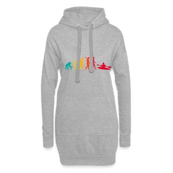 Evolution Graphic Kayaking Canoe Rowing Rower Padd - Hoodie-Kleid - Grau meliert - Vorne