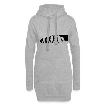 Evolution Graphic Climbing Climber Bouldering Boul - Hoodie-Kleid - Grau meliert - Vorne