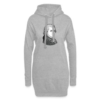Wolfgang Amadeus Mozart - Hoodie-Kleid - Grau meliert - Vorne