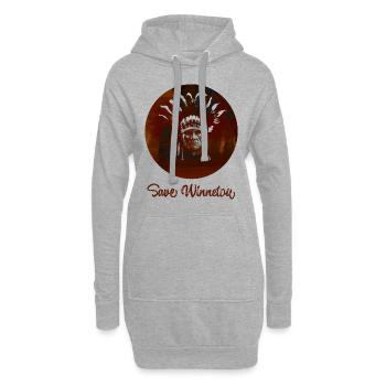 save winnetou,winnetou,indianer,graffiti,kreis - Hoodie-Kleid - Grau meliert - Vorne