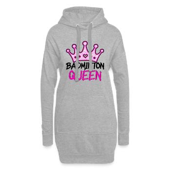 Badminton Queen - Hoodie-Kleid - Grau meliert - Vorne