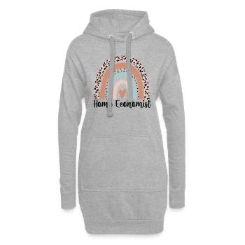 Home Ökonom Regenbogen Leopard Funny Home - Hoodie-Kleid - Grau meliert - Vorne