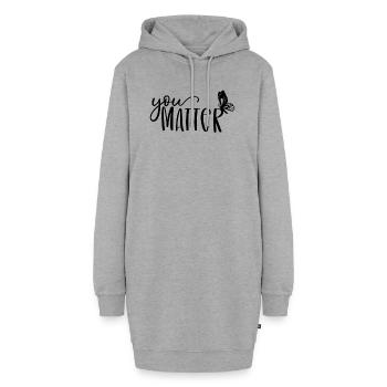 You Matter Schmetterling Ptbs Bipolare psychische Gesundheit - Hoodie-Kleid - Grau meliert - Vorne