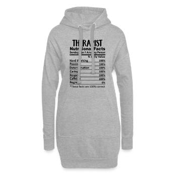 Thérapeute Nutrition Facts Drôle - Sweat-shirt à capuche long Femme - gris chiné - Devant