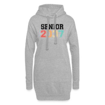 Senior 2037 Retro Jahrgang - Hoodie-Kleid - Grau meliert - Vorne