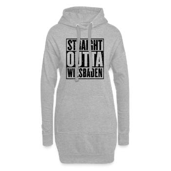 Gerade Outta Wiesbaden - Hoodie-Kleid - Grau meliert - Vorne
