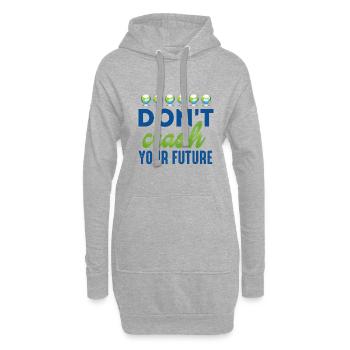 Ne bloquez pas votre futur support de protection de la Terre - Sweat-shirt à capuche long Femme - gris chiné - Devant