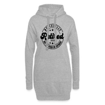 Officiellement retraité 2022 plus mon problème - Sweat-shirt à capuche long Femme - gris chiné - Devant