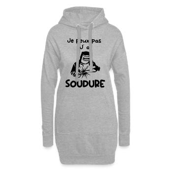Je Peux Pas J ai Soudure Humour Soudeur Cadeau - Sweat-shirt à capuche long Femme - gris chiné - Devant