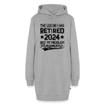 La légende a pris sa retraite en 2024, ce n’est plus mon problème - Sweat-shirt à capuche long Femme - gris chiné - Devant