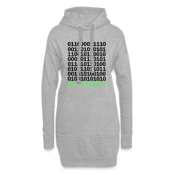 Cadeau Be Different Binary Code Nerd - Sweat-shirt à capuche long Femme - gris chiné - Devant