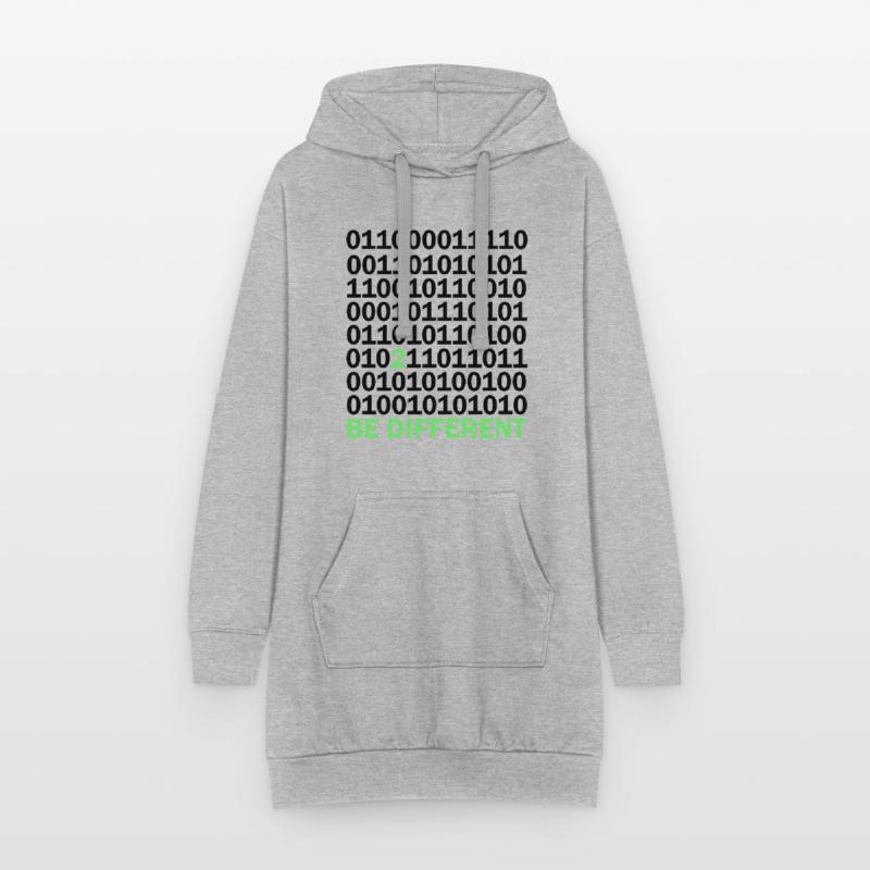 Be Different Binary Code Nerd Gift Hoodie Dress