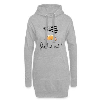 Yec'hed mat ! - Sweat-shirt à capuche long Femme - gris chiné - Devant