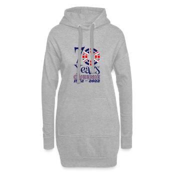 Das Queens Platinum Jubilee 2022 | VEREINIGTES KÖNIGREICH - Hoodie-Kleid - Grau meliert - Vorne